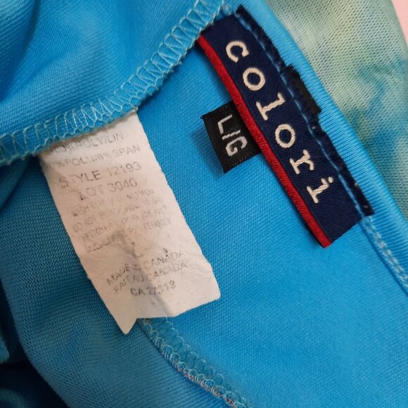 90s Y2K Tropical Floral Mesh Dress Size L Sleeveless Spaghetti Strap V Neck - Picture 6 of 6